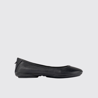 Side view of Right Black Ballerinas for Women