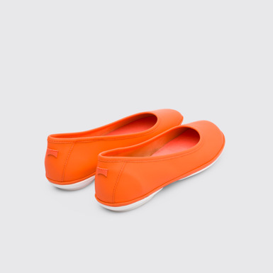 Back view of Right Orange Ballerinas for Women