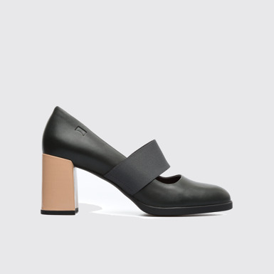 Side view of Kara Grey Heels for Women