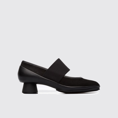 Side view of Alright Black Heels for Women