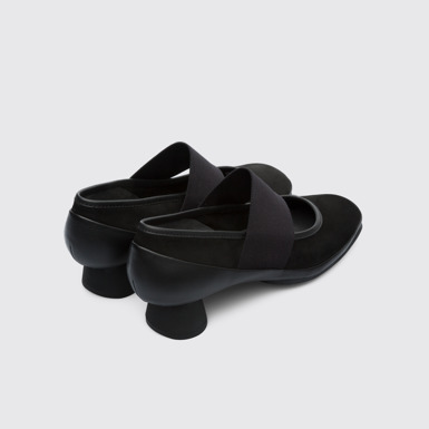 Back view of Alright Black Heels for Women