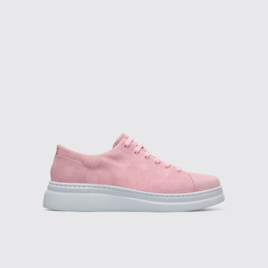 Side view of Runner Up Pink Sneakers for Women