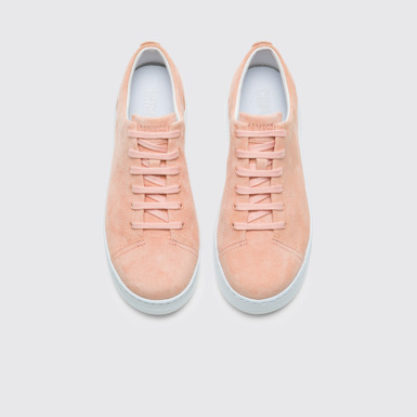 Overhead view of Runner Up Pink sneaker for women