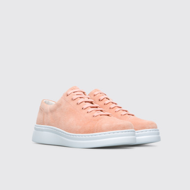 Front view of Runner Up Pink sneaker for women