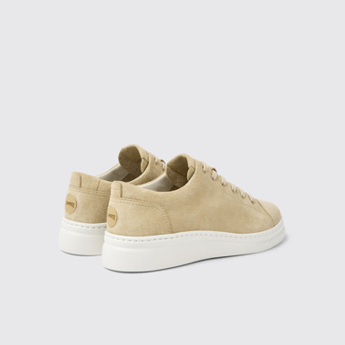 Back view of Runner Up Beige Nubuck Women's Sneakers.