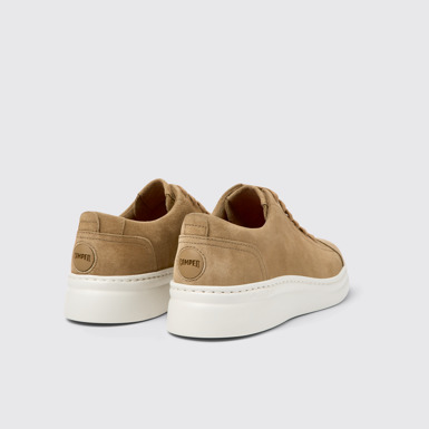 Back view of Runner Up Brown Nubuck Sneaker for Women