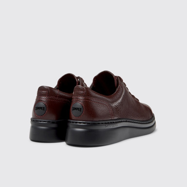 Back view of Runner Up Burgundy Leather Sneakers for Women.