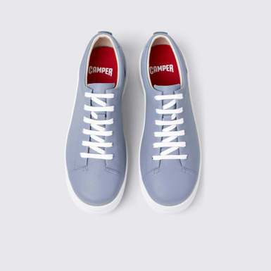 Runner Up Zapatillas de piel azules para mujer.