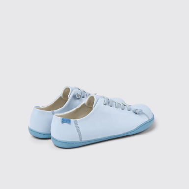Back view of Peu Blue leather shoes for women