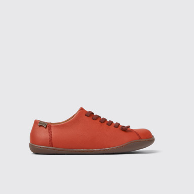 Side view of Peu Red leather shoes for women
