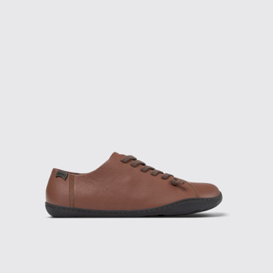 Side view of Peu Red Leather Shoes for Women