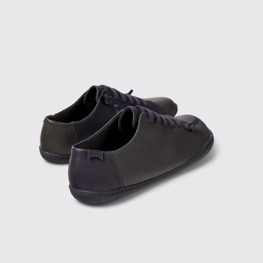 Back view of Twins Multicolored Leather Shoes for Women