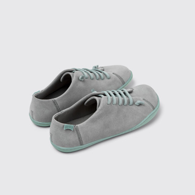 Back view of Peu Gray Nubuck Shoes for Women.