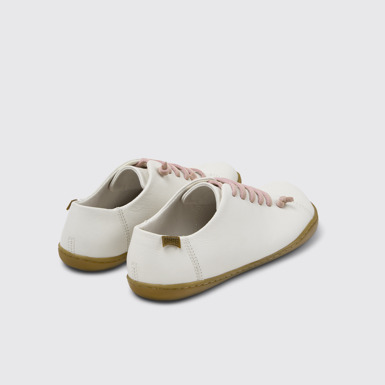 Back view of Peu White Leather Women's Shoe.