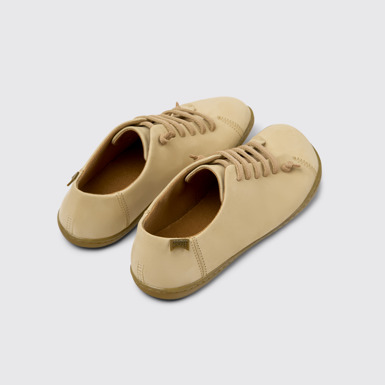 Back view of Peu Beige Nubuck Shoes for Women.