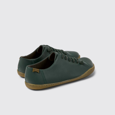 Back view of Peu Green Leather Shoes for Women.