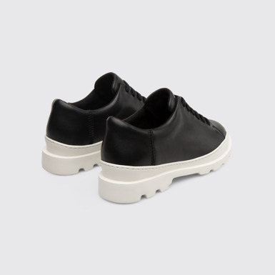 Back view of Brutus Black lace up shoe for women