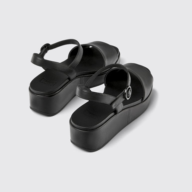Back view of Misia Black women's sandal