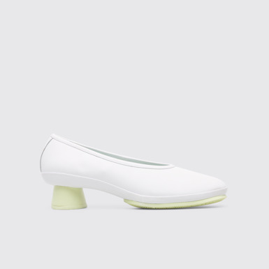 Side view of Alright White Heels for Women
