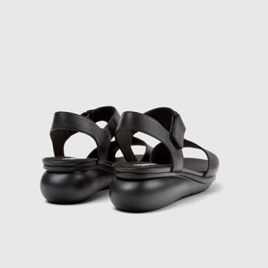 Back view of Balloon Black women’s T-strap sandal