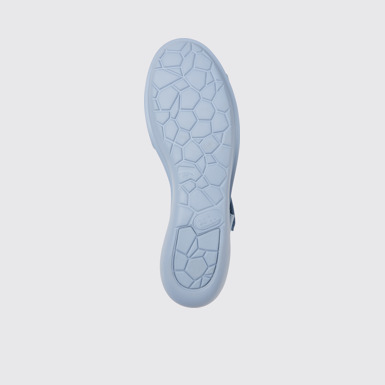 The sole of Balloon Light blue leather sandals for women