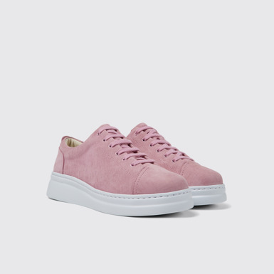 Runner Up Rosafarbener Damensneaker aus Nubukleder