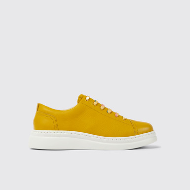 Runner Up Sneakers amarillos de piel para mujer