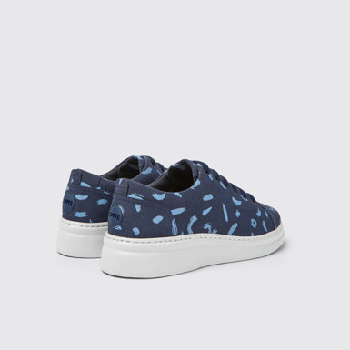 Back view of Runner Up Multicolored nubuck sneakers for women