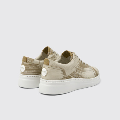 Back view of Runner Up Multicolored recycled leather sneakers for women