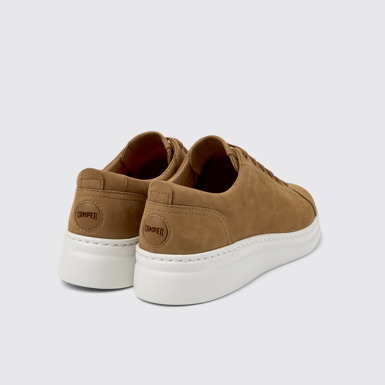 Back view of Runner Up Brown Nubuck Sneakers for Women.