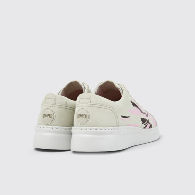 Back view of Twins Multicolor Recycled Leather Sneakers for Women.