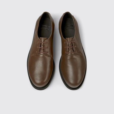 Iman Zapatos café oscuro de piel para mujer