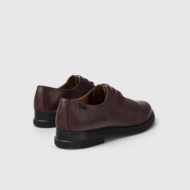 Back view of Iman Women’s burgundy lace-up shoe