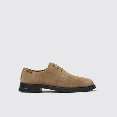 Iman Zapatos de piel serraje marrones para mujer.