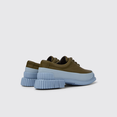 Pix Zapatos con cordones verdes y azules de piel