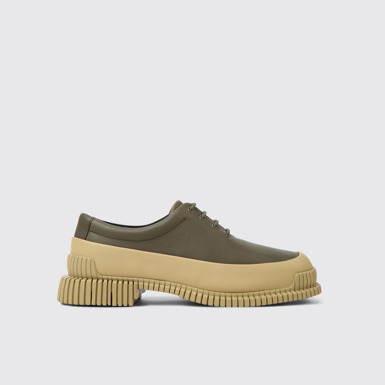 Pix Zapatos verdes y beige de piel para mujer