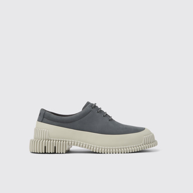 Pix Zapatos de piel nobuk gris para mujer.