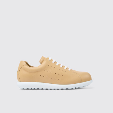 Side view of Pelotas XLite Pink leather shoes for women