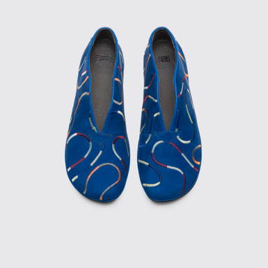 Overhead view of Twins Blue Ballerinas for Women