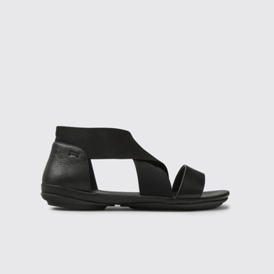 Side view of Right Black Sandals for Women