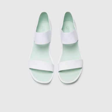 Overhead view of Alright White Sandals for Women