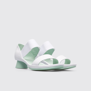 Front view of Alright White Sandals for Women