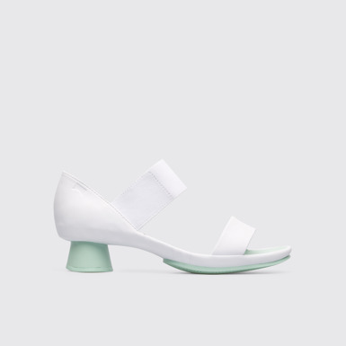 Side view of Alright White Sandals for Women