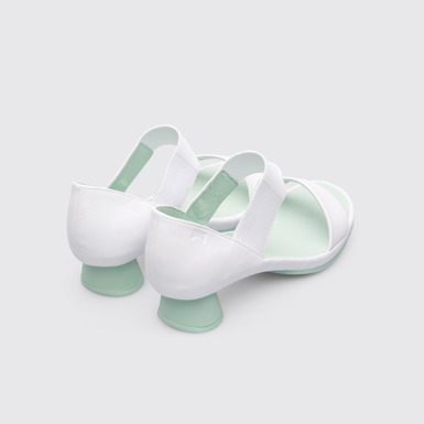 Back view of Alright White Sandals for Women