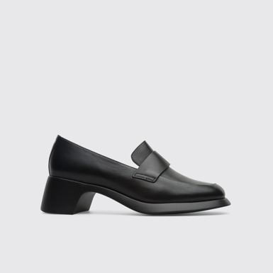 Side view of Trisha Black Heels for Women