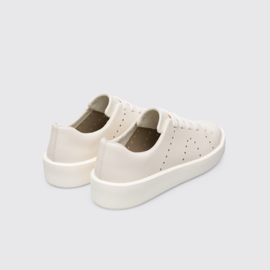 Back view of Courb Cream women's sneaker