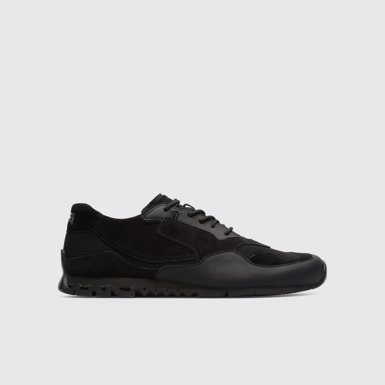 Side view of Nothing Black women’s sneaker