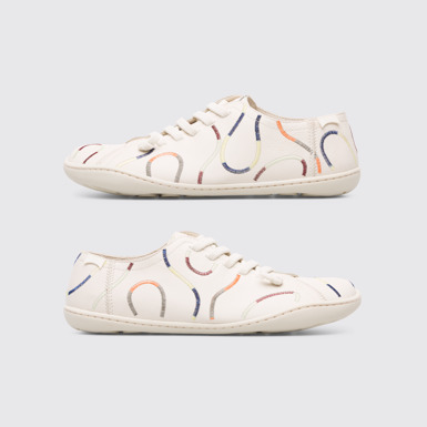 Side view of Twins Beige Casual Shoes for Women
