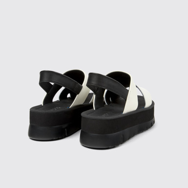 Back view of Oruga Up White Sandal for Women