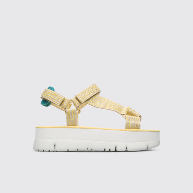 Side view of Oruga Up Multicoloured sandal for women